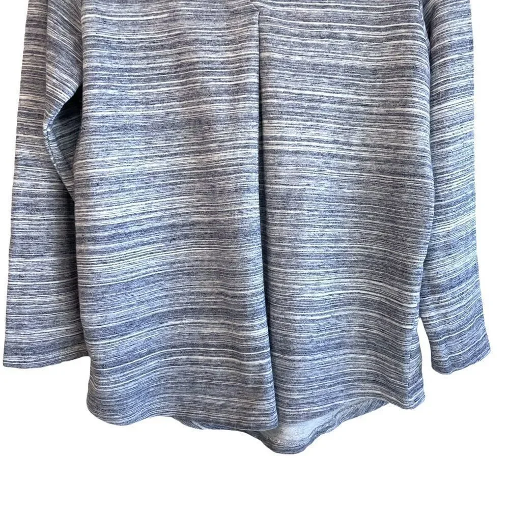 Per se Split Neck Hooded Sweatshirt - Picture 3 of 6